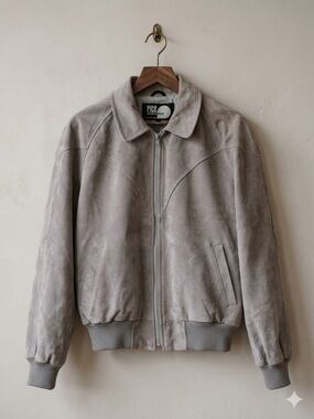 Vintage Rice Sportswear Suede Western Bomber/Flight Jacket V-Yoke Made in Canada